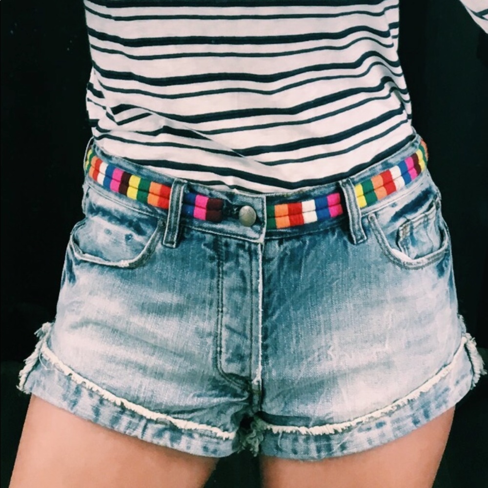 Free People denim shorts